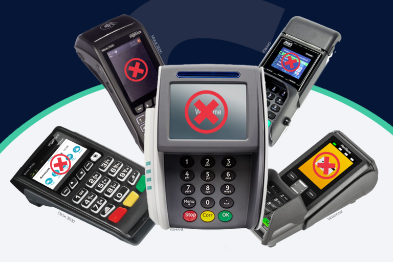 Différent terminal de paiement électronique: Yomani, Desk 3500, Move 3500, Yoximo, Verifone qui vont être bientôt obsolètes.